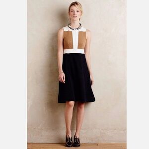 New Maeve Colorblock Cable Knit Sweater Dress Sleeveless Womens Size 12